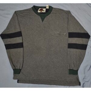 Vtg Eddie Bauer Sport Shop Gray Pocket Crewneck Men's Size‎ XL